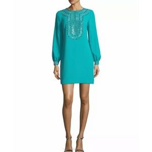 Trina Turk Kapono teal dress
